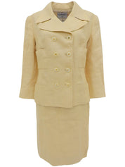 リネンCCマークボタンセットアップ ベージュ