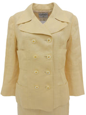 リネンCCマークボタンセットアップ ベージュ