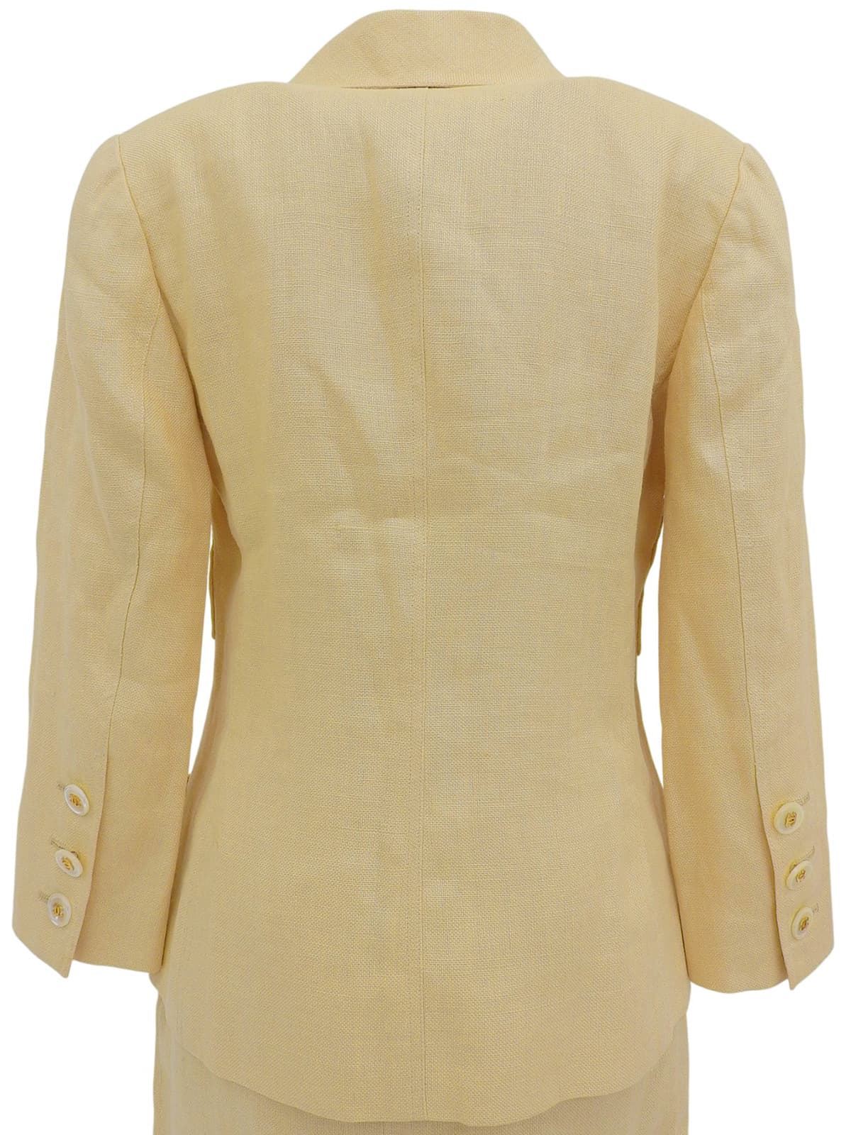 リネンCCマークボタンセットアップ ベージュ