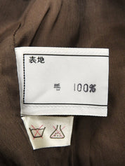 ウールチェックパターンジャケット ブラウン