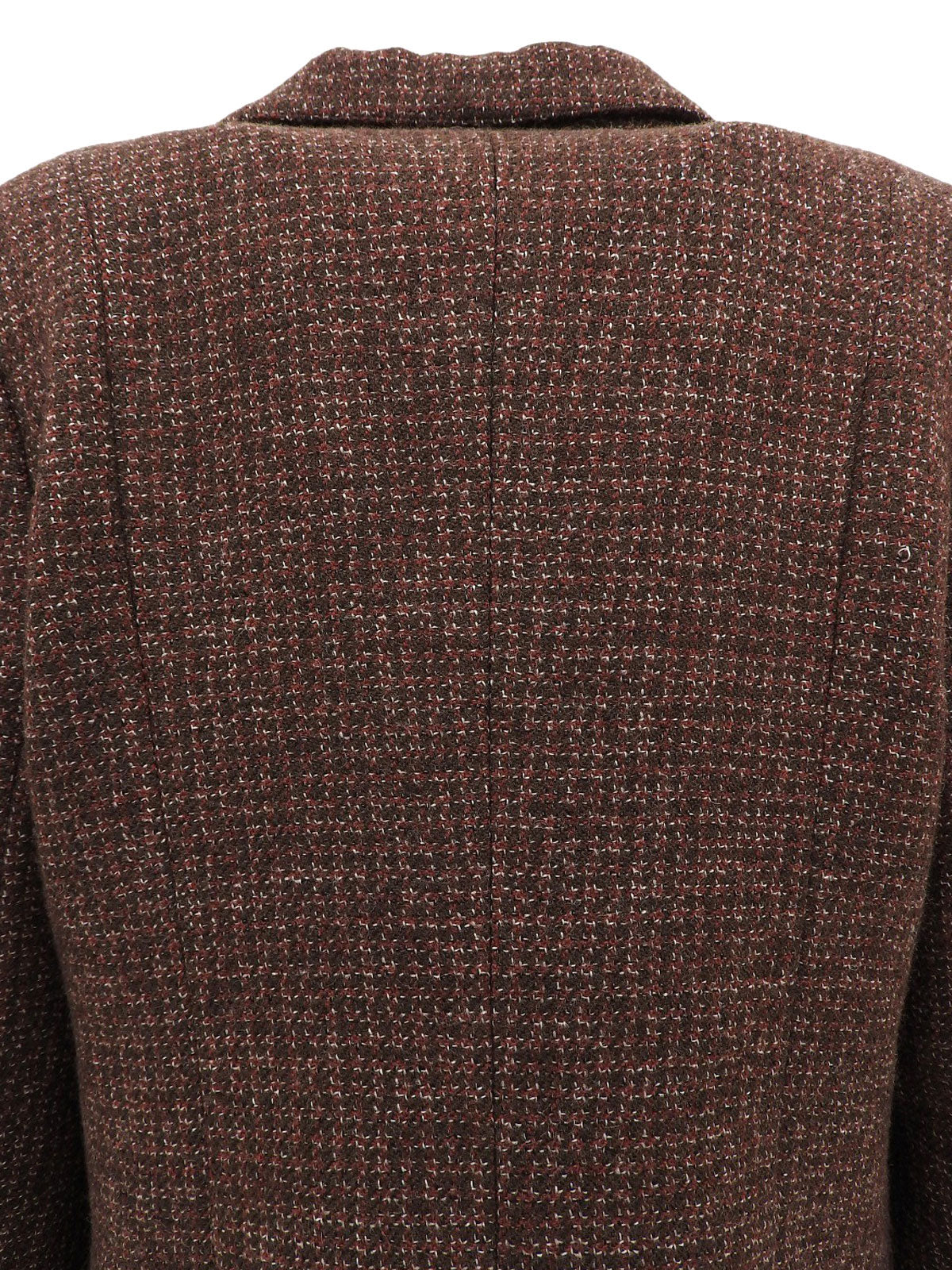 ウールチェックパターンジャケット ブラウン