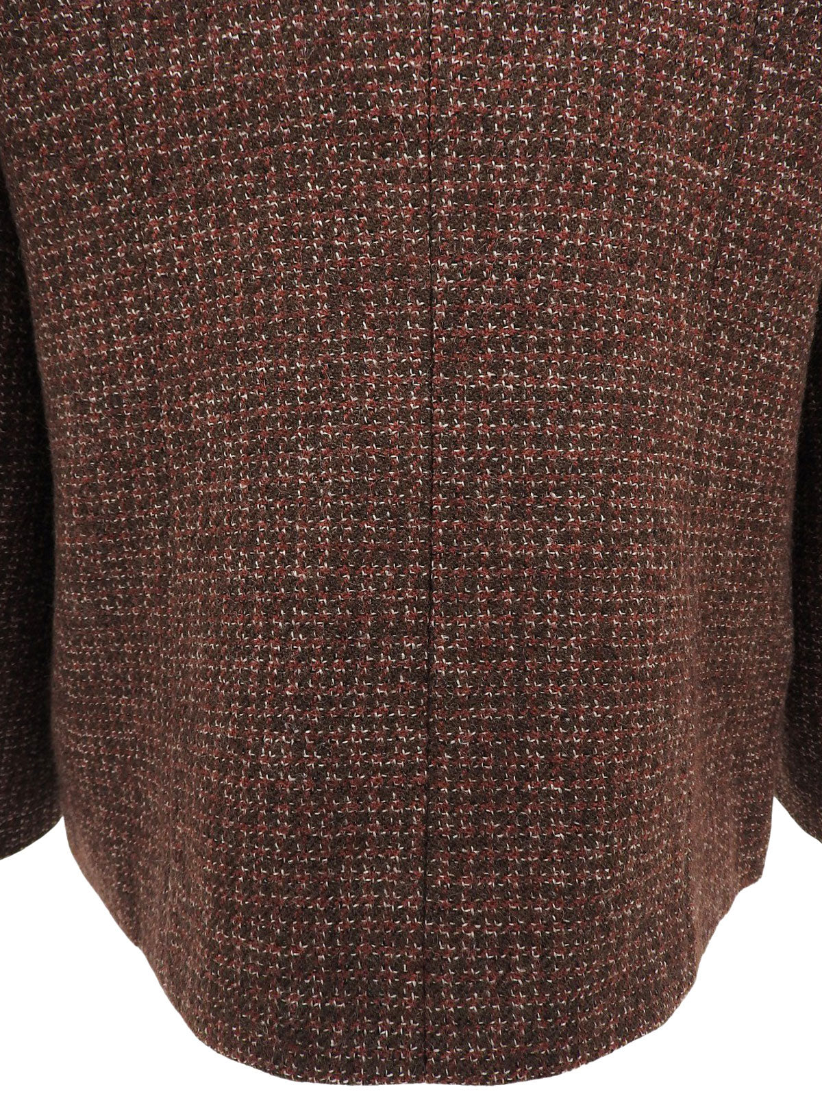 ウールチェックパターンジャケット ブラウン