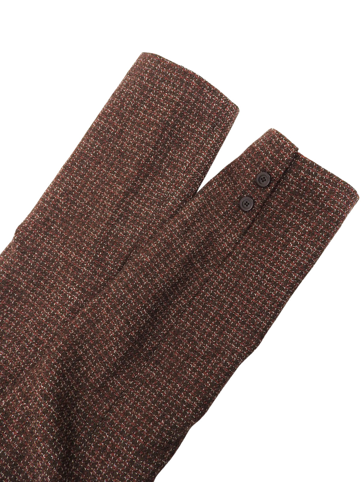 ウールチェックパターンジャケット ブラウン