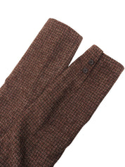 ウールチェックパターンジャケット ブラウン