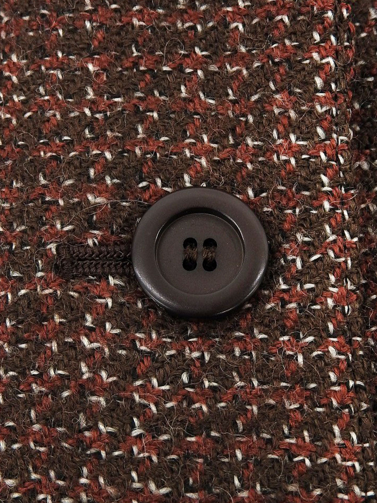 ウールチェックパターンジャケット ブラウン