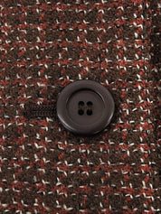 ウールチェックパターンジャケット ブラウン