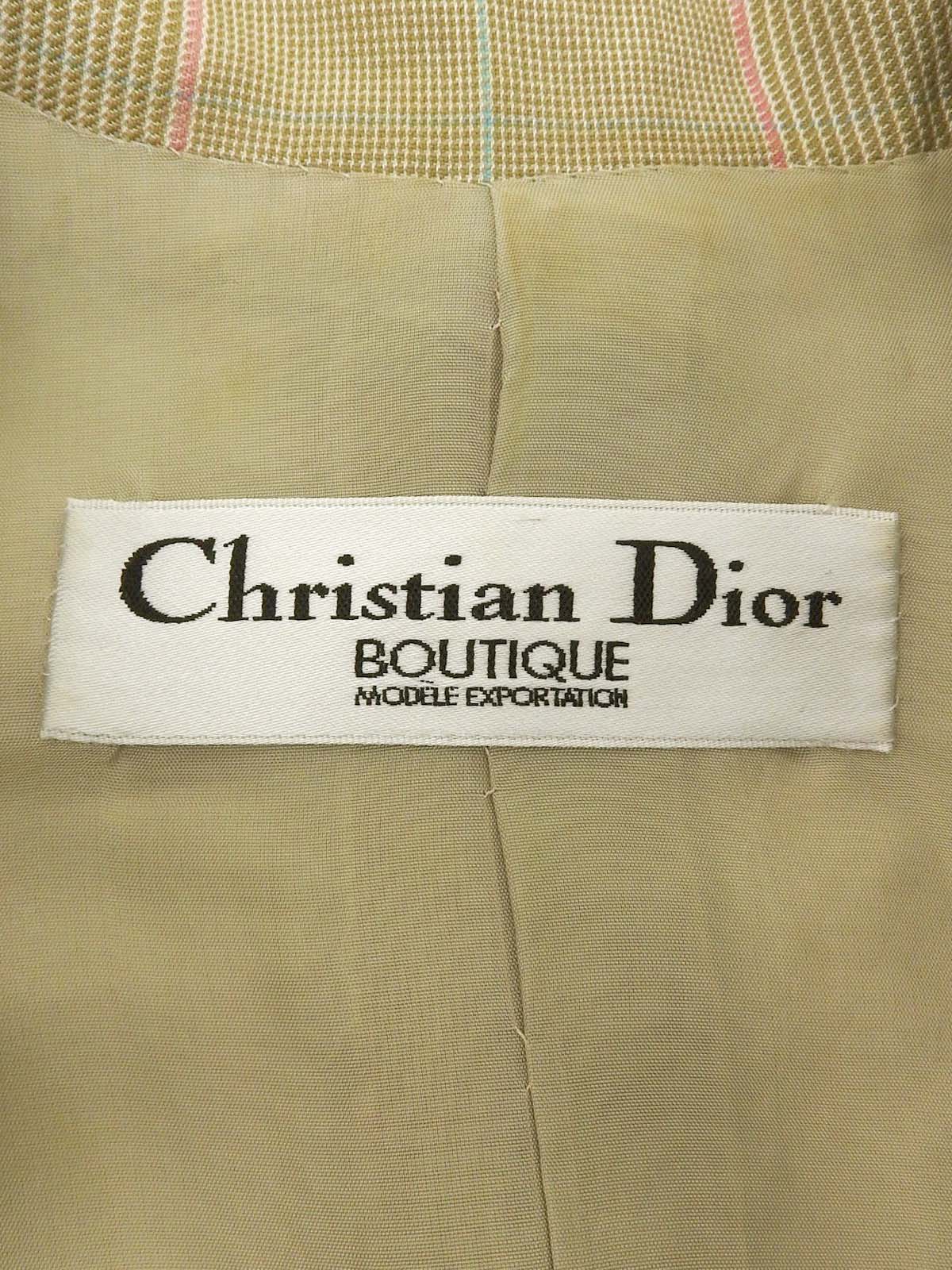 チェックパターンジャケット ライトカーキ/マルチ