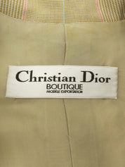 チェックパターンジャケット ライトカーキ/マルチ