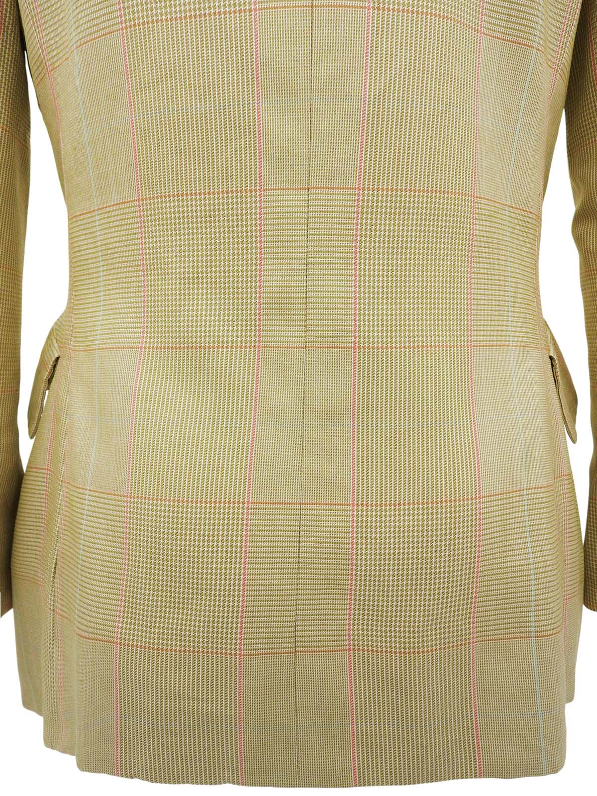 チェックパターンジャケット ライトカーキ/マルチ