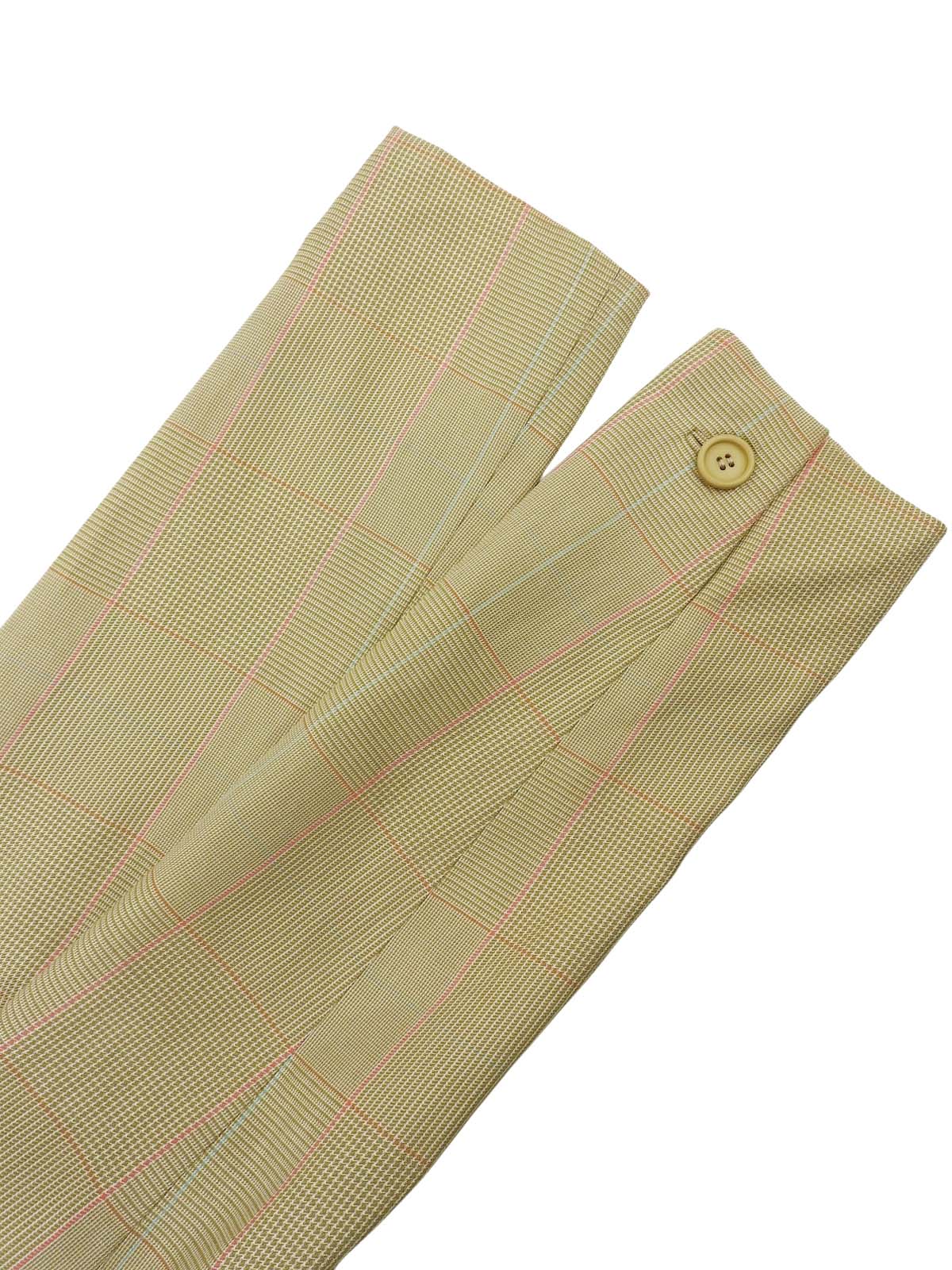 チェックパターンジャケット ライトカーキ/マルチ