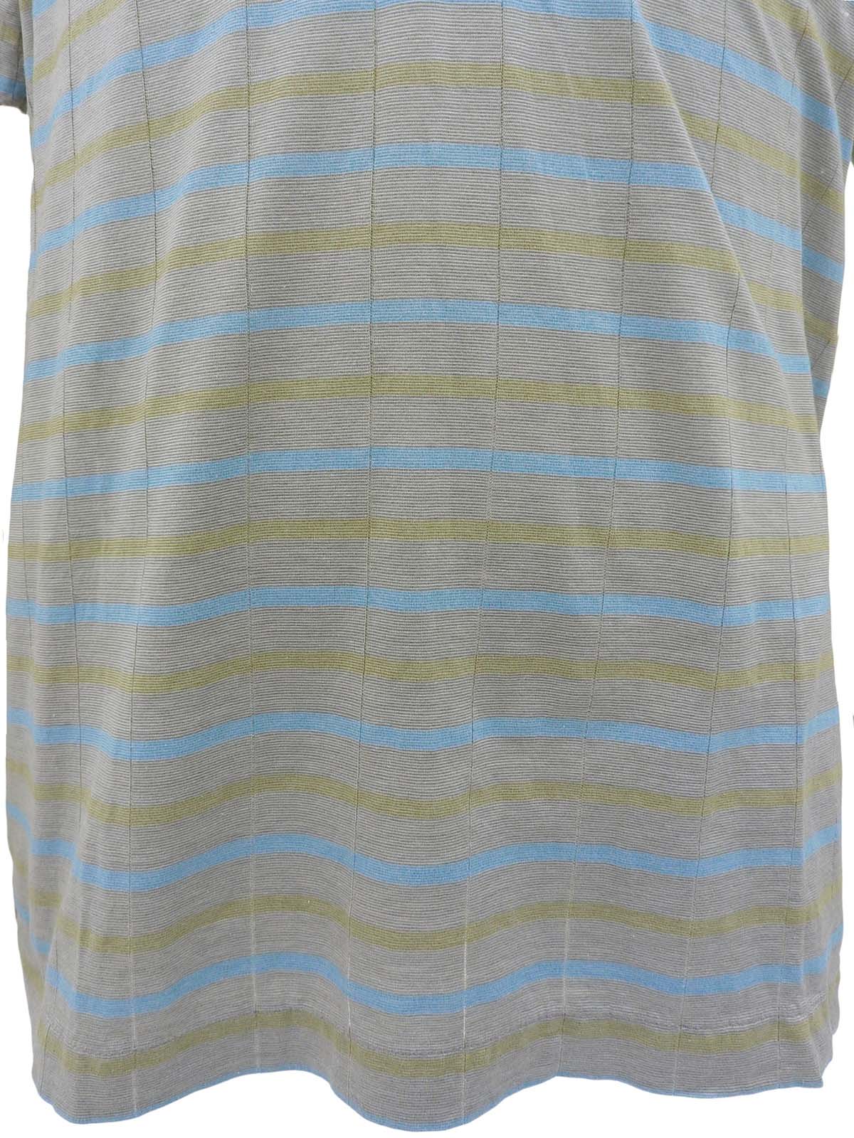 Border pattern logo embroidered polo shirt in grey