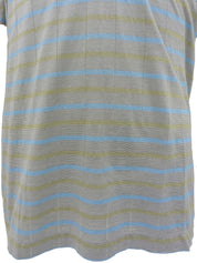 Border pattern logo embroidered polo shirt in grey