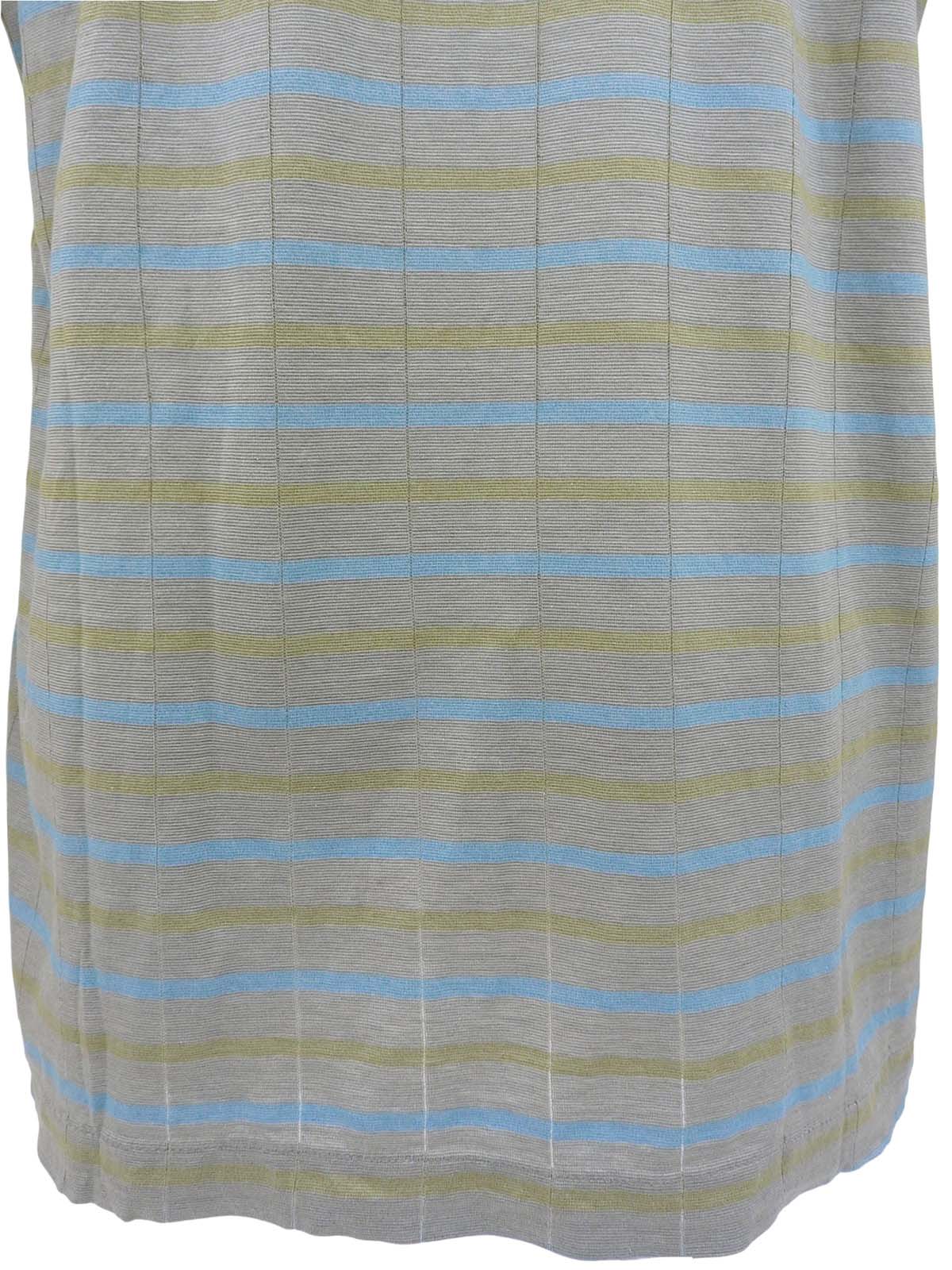 Border pattern logo embroidered polo shirt in grey