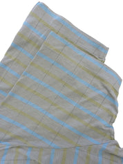 Border pattern logo embroidered polo shirt in grey