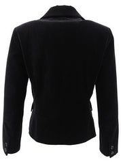 ベロアロゴボタンジャケット ブラック