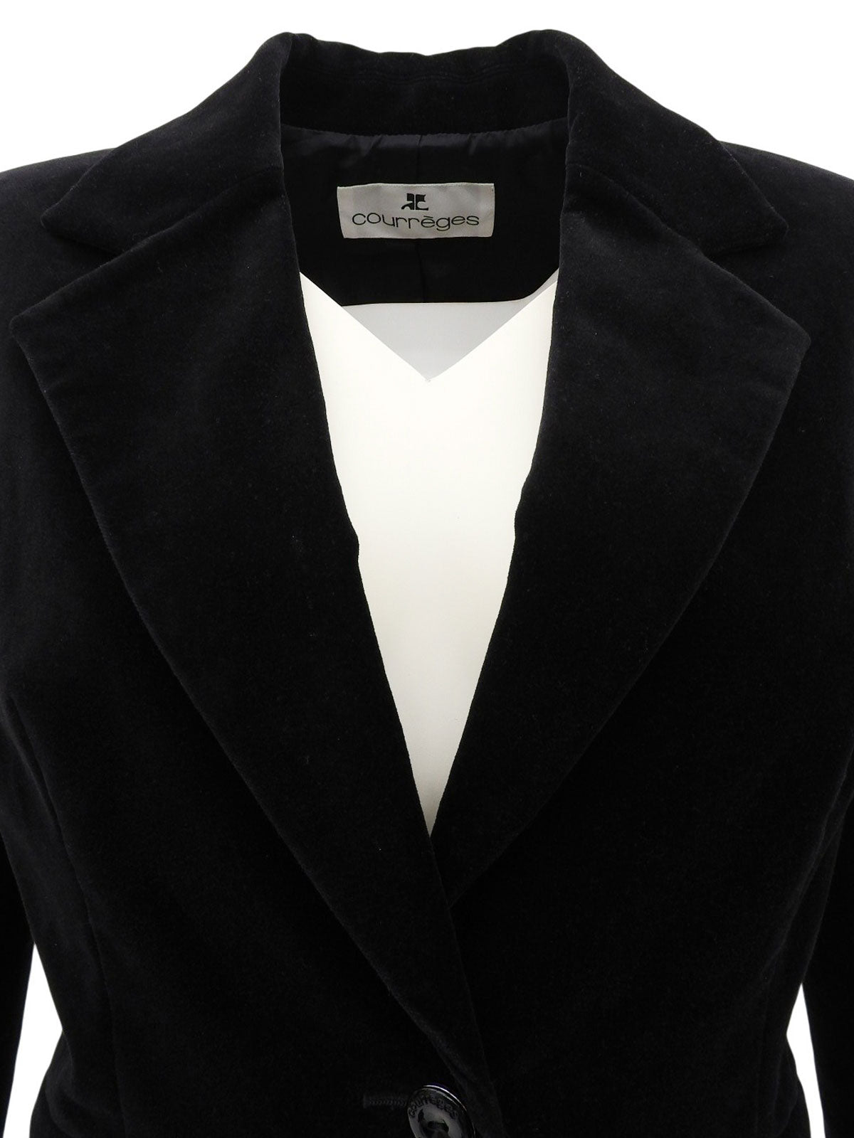 ベロアロゴボタンジャケット ブラック