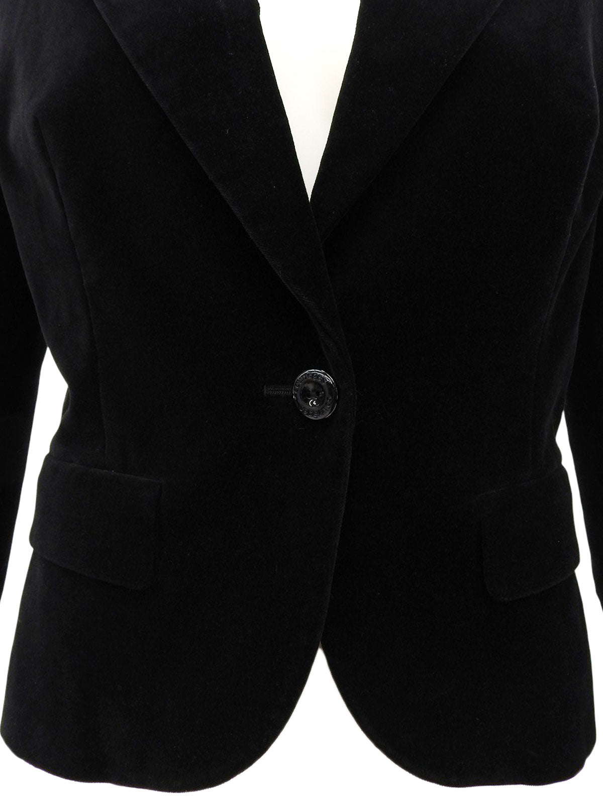 ベロアロゴボタンジャケット ブラック