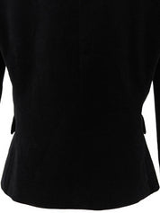 ベロアロゴボタンジャケット ブラック