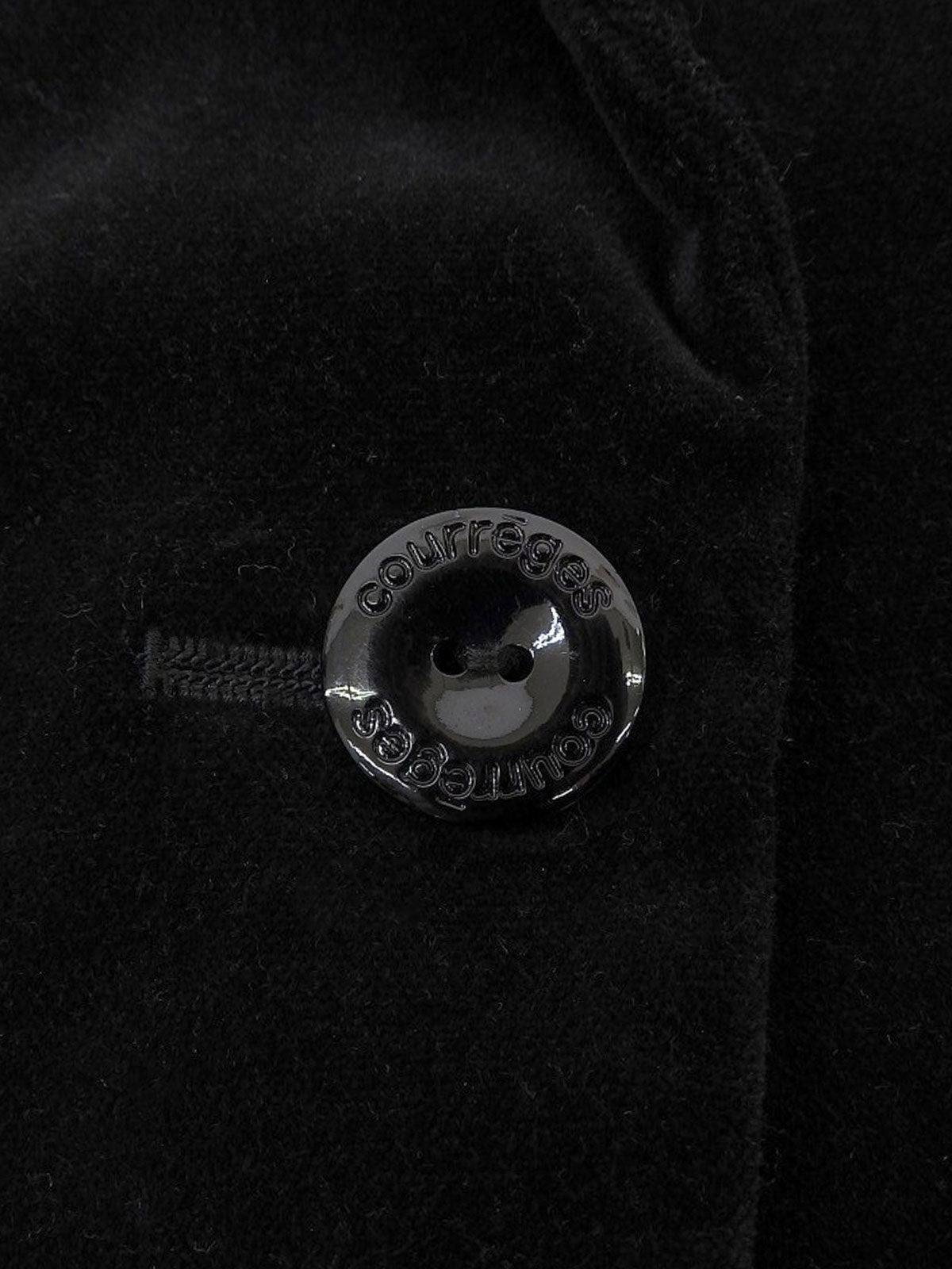 ベロアロゴボタンジャケット ブラック