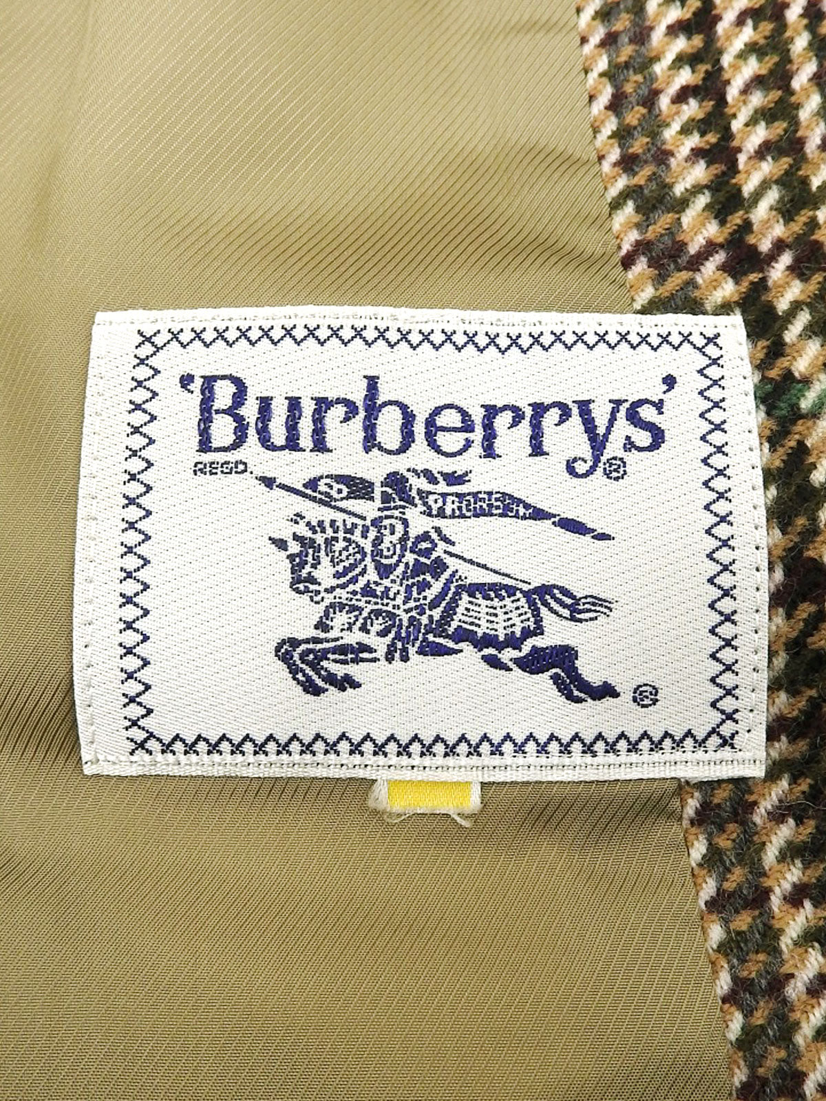 Wool Check Pattern Set-Up Khaki/Multi