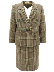 Wool Check Pattern Setup Khaki/Multi