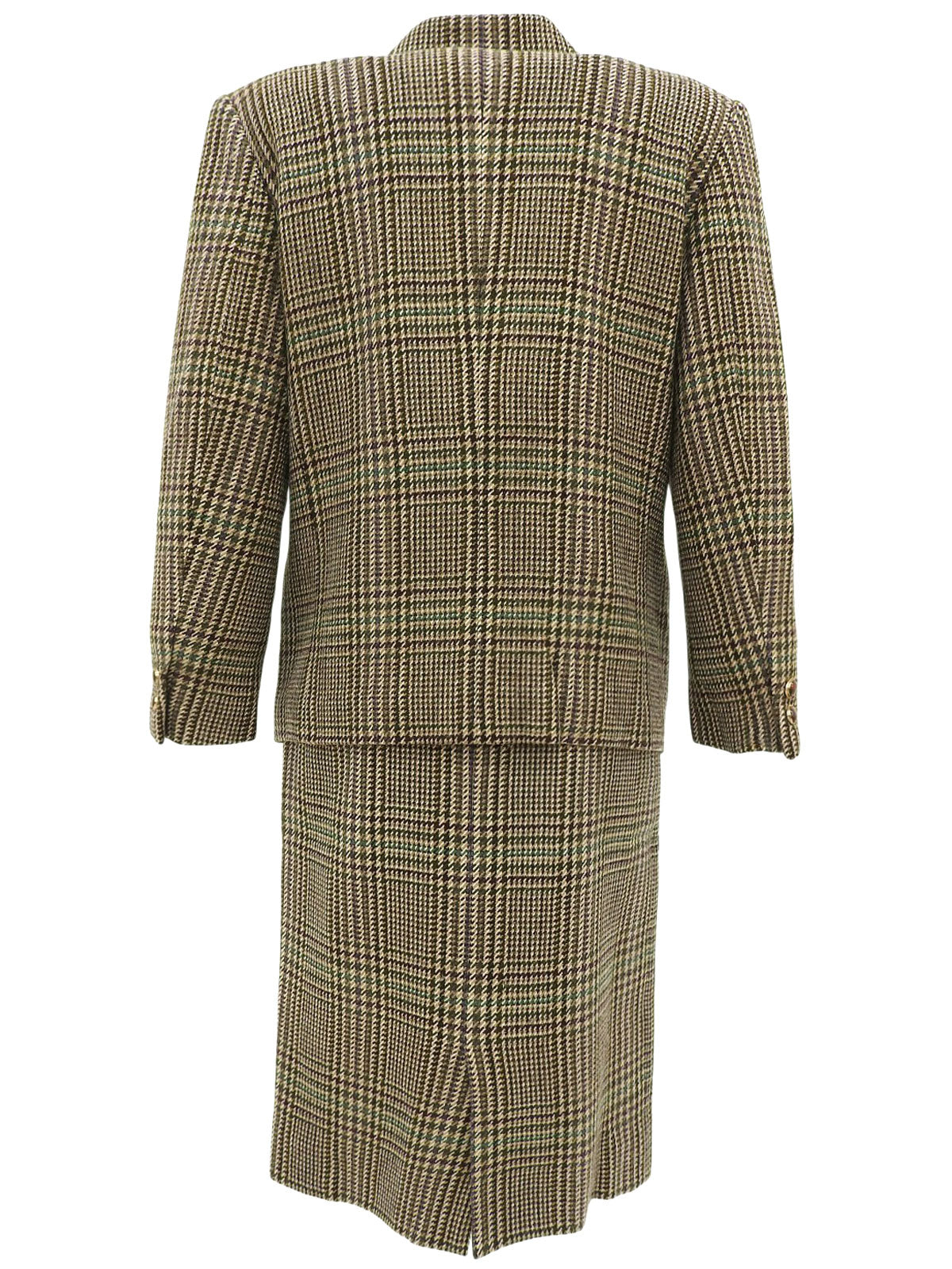 Wool Check Pattern Set-Up Khaki/Multi