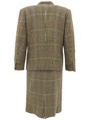 Wool Check Pattern Set-Up Khaki/Multi