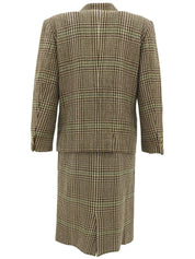 Wool Check Pattern Setup Khaki/Multi