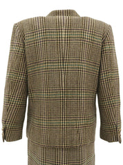Wool Check Pattern Set-Up Khaki/Multi