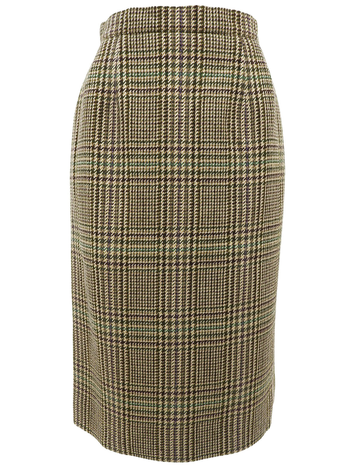 Wool Check Pattern Set-Up Khaki/Multi