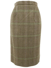 Wool Check Pattern Set-Up Khaki/Multi