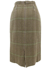 Wool Check Pattern Set-Up Khaki/Multi