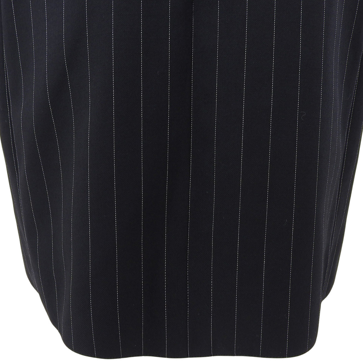 Wool CC Mark Button Stripe Pattern Collarless Jacket Black/White