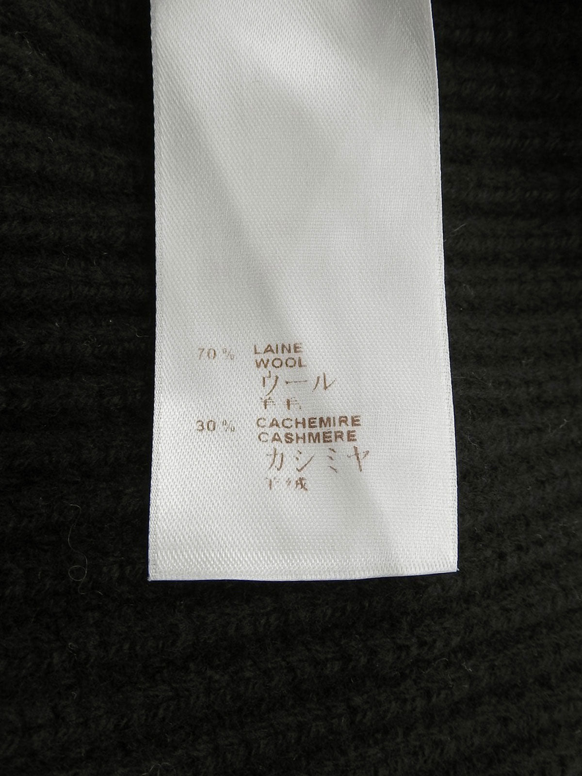 Two-tone Knit Dress #L Black/White