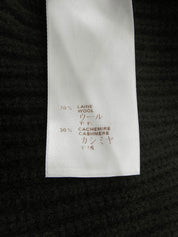Two-tone Knit Dress #L Black/White