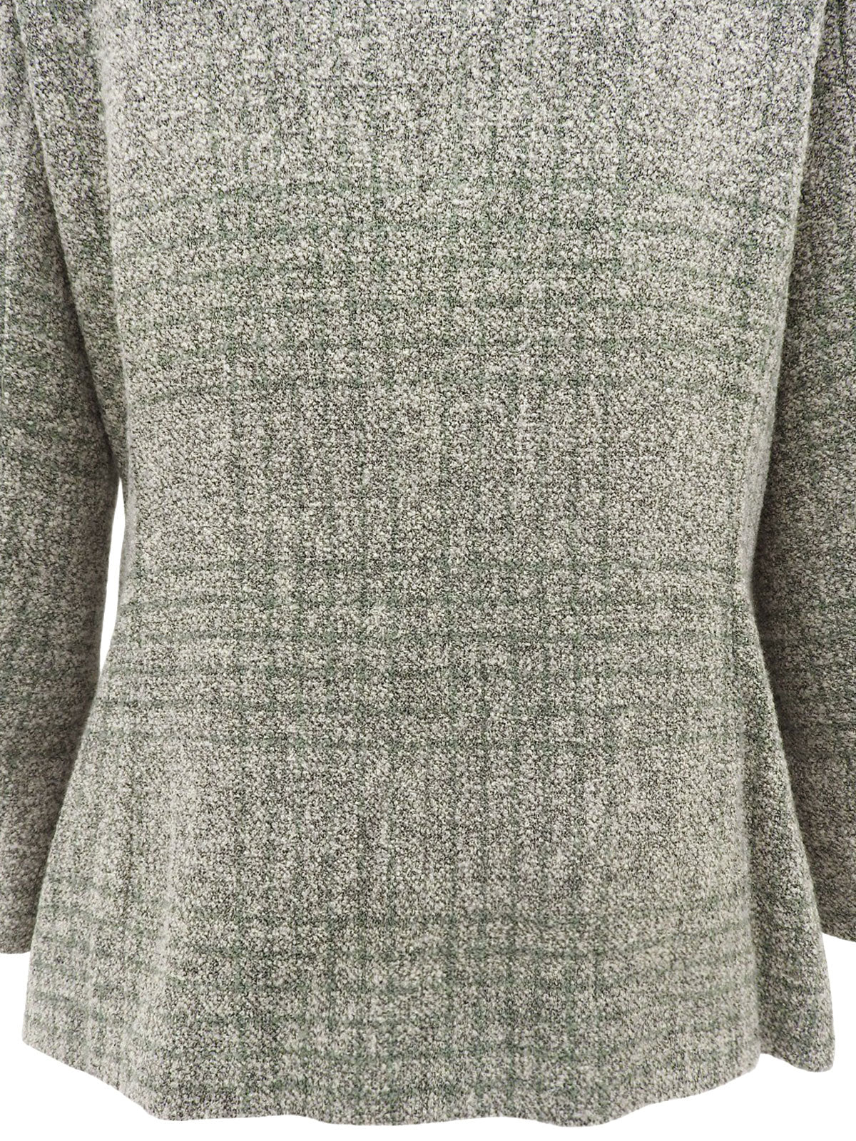 チェックパターンロゴボタンジャケット グレー/グリーン