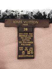 レースストライプパターンカーディガン ブラック