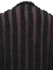 Race Stripe Pattern Cardigan #38 Black