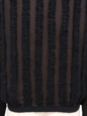 Race Stripe Pattern Cardigan #38 Black