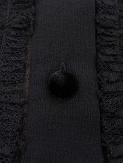 Race Stripe Pattern Cardigan #38 Black