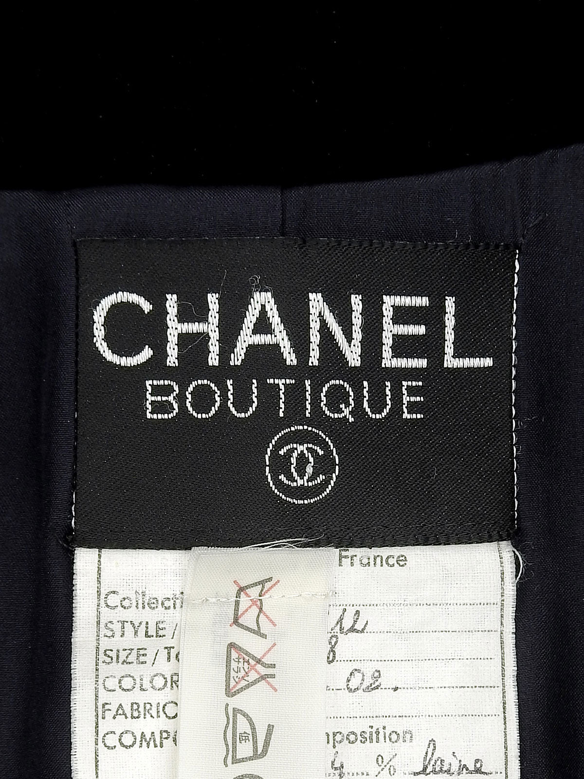 Velvet Design Clover Button Long Coat Navy/Black