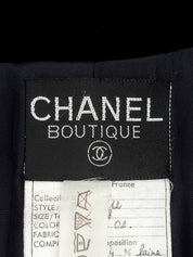 Velvet Design Clover Button Long Coat Navy/Black