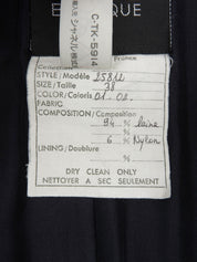 Velvet Design Clover Button Long Coat Navy/Black