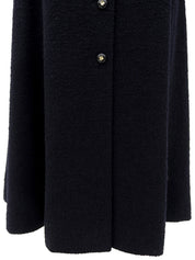 Velvet Design Clover Button Long Coat Navy/Black
