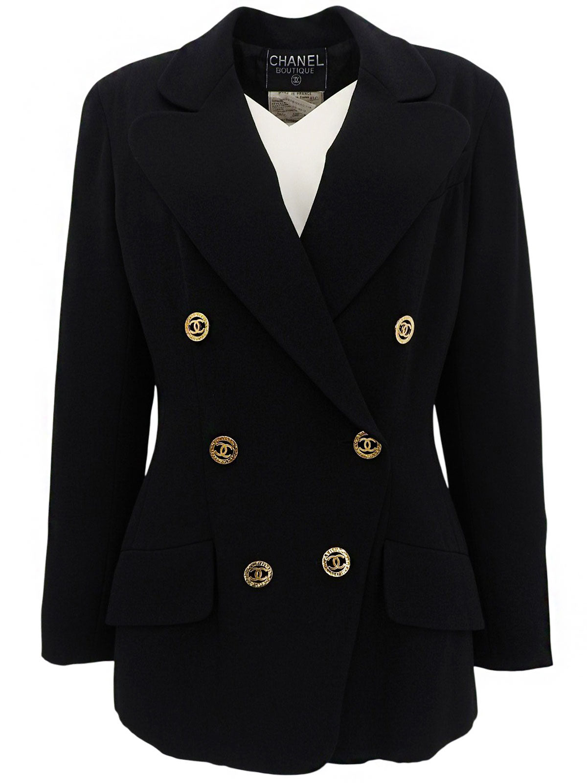 1993 CC mark button double-breasted jacket in black