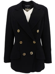 1993 CC mark button double-breasted jacket in black