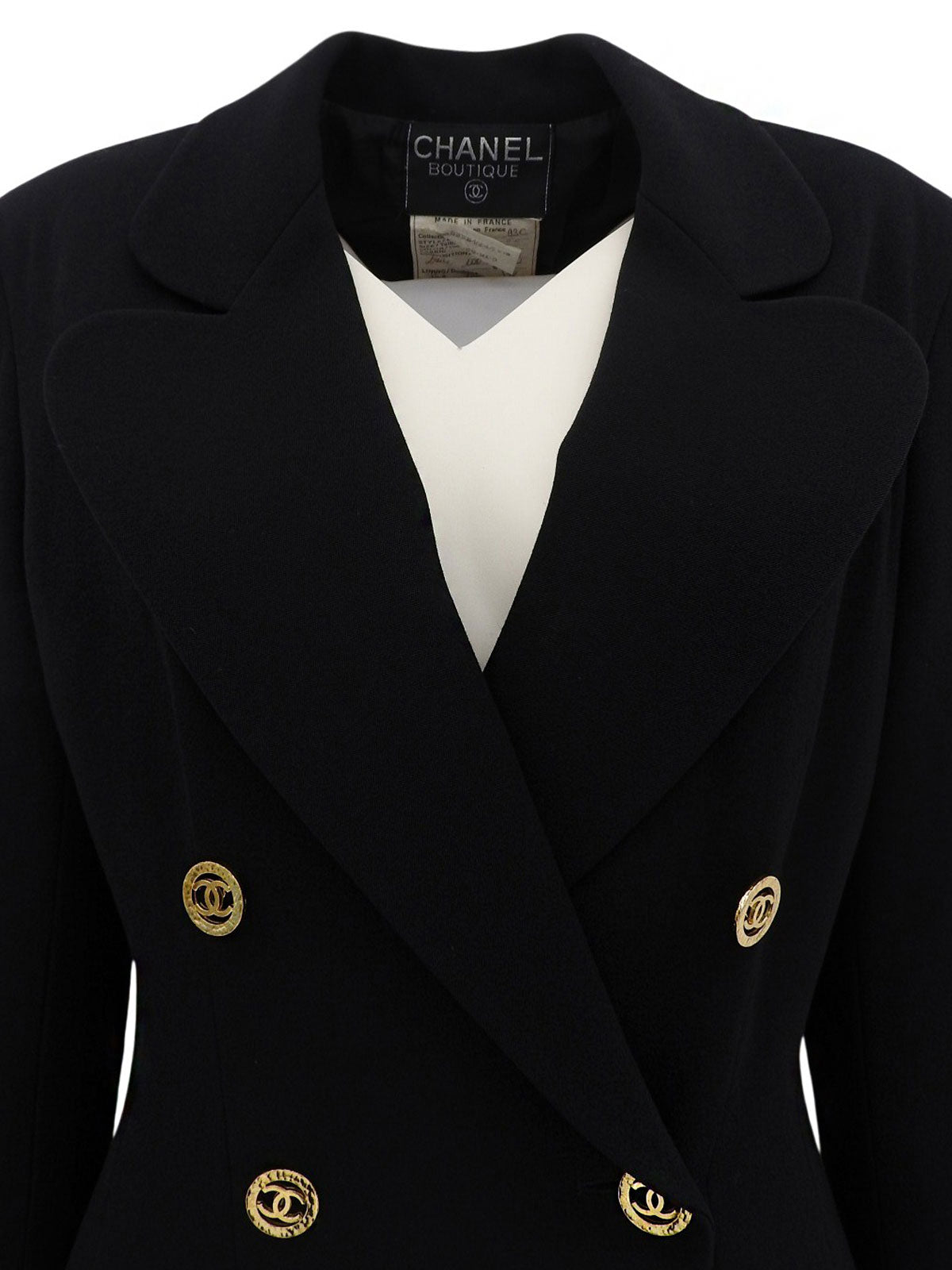 1993 CC mark button double-breasted jacket in black