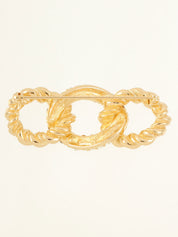 ラインストーンツイストデザインブローチ ゴールド