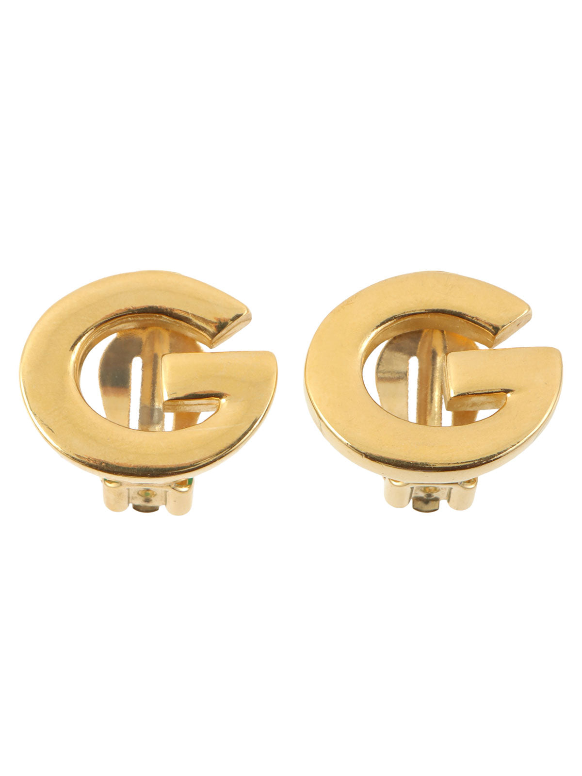 ロゴプレートイヤリング ゴールド