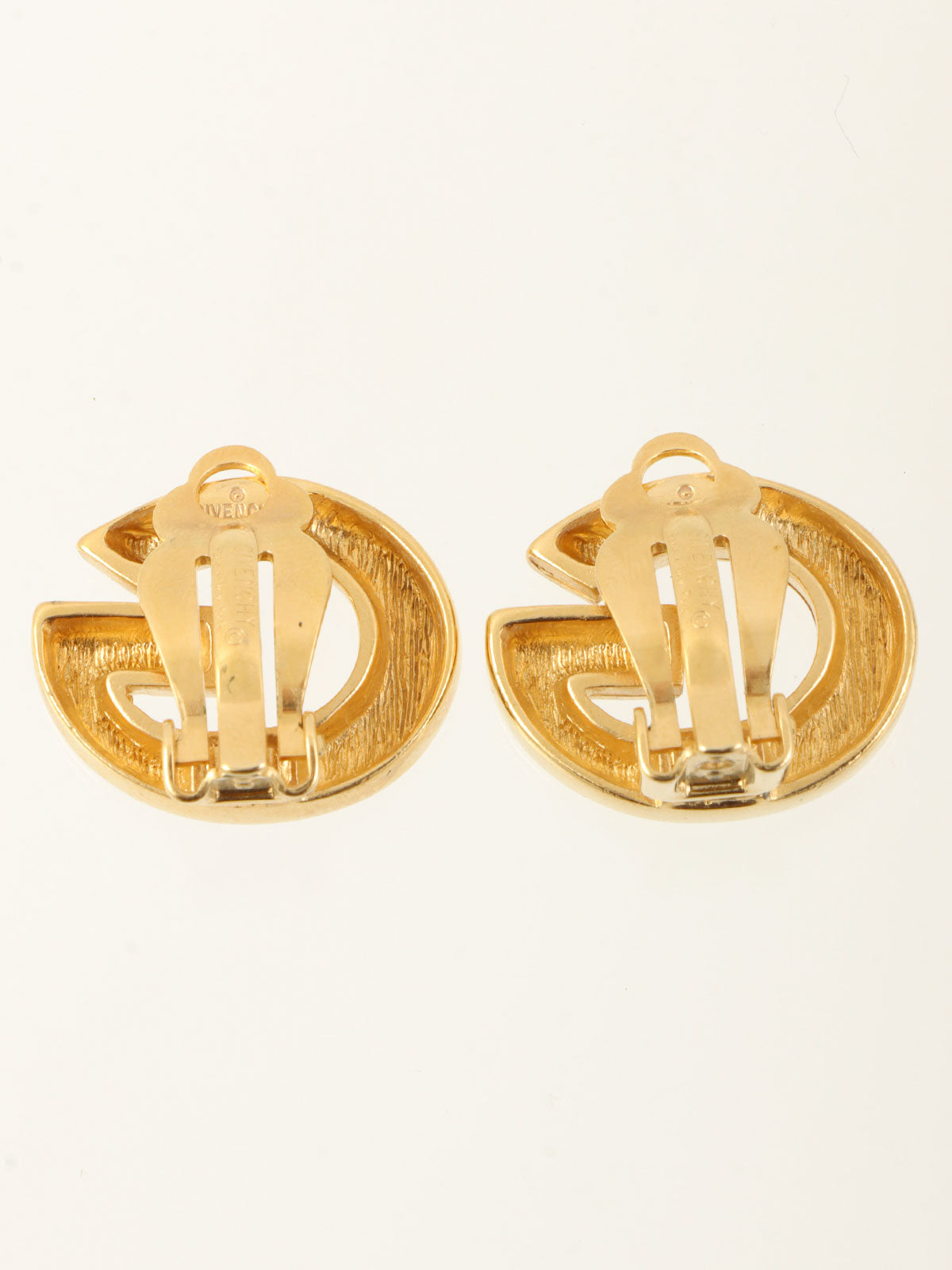 ロゴプレートイヤリング ゴールド